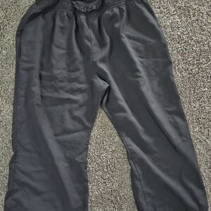 Black Linen Cropped Pant